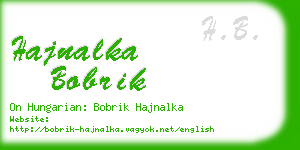 hajnalka bobrik business card